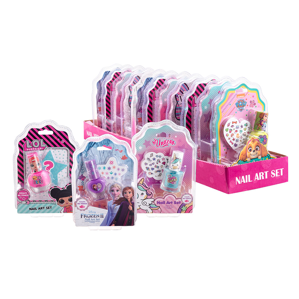 Blíster Maquillaje Unicornio, Frozen , Lol Surprise y Minnie Mouse- Caja 12 Unidades Mix