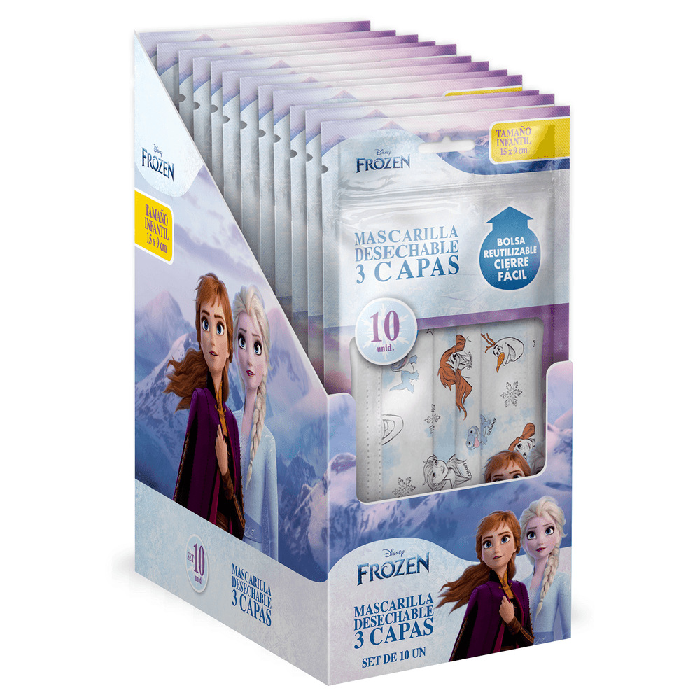 Mascarilla Frozen - Caja 10 sobres de 10 mascarillas cada sobre