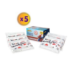 Mascarilla Spiderman - 5 cajas de 50 unidades c/u