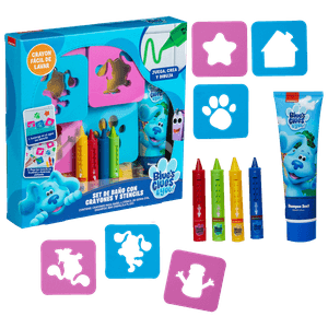 Set de Baño Blues Clues- Shampoo  3 en 1+   Juego de Crayones- Caja de 6 unidades