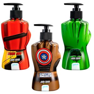 Jabon Liquido Puños  AVENGERS 300ml - Caja 12 Unidades