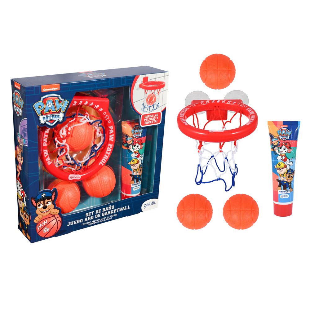 Set de Baño Paw Patrol Shampoo + juego de BasketBall- Caja de 6 unidades
