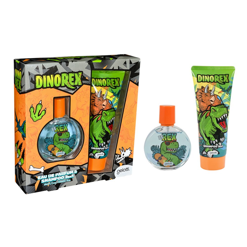 Perfume DinoRex 50ml + Shampoo 3 en 1 - Caja 6 Unidades Copy