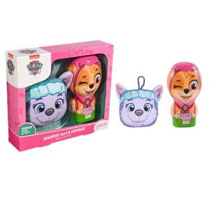 Set de Baño Skye Paw Patrol- Shampoo 2 en 1   Skye +  Esponja de baño  Everest- Caja de 6 unidades