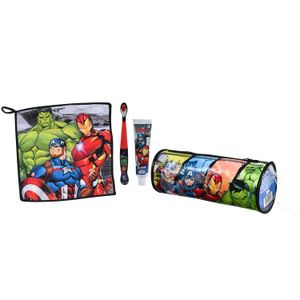 PASTA DIENTE 50g + CEPILLO  + TOALLA +  ESTUCHE, AVENGERS - Caja 12 Unidades