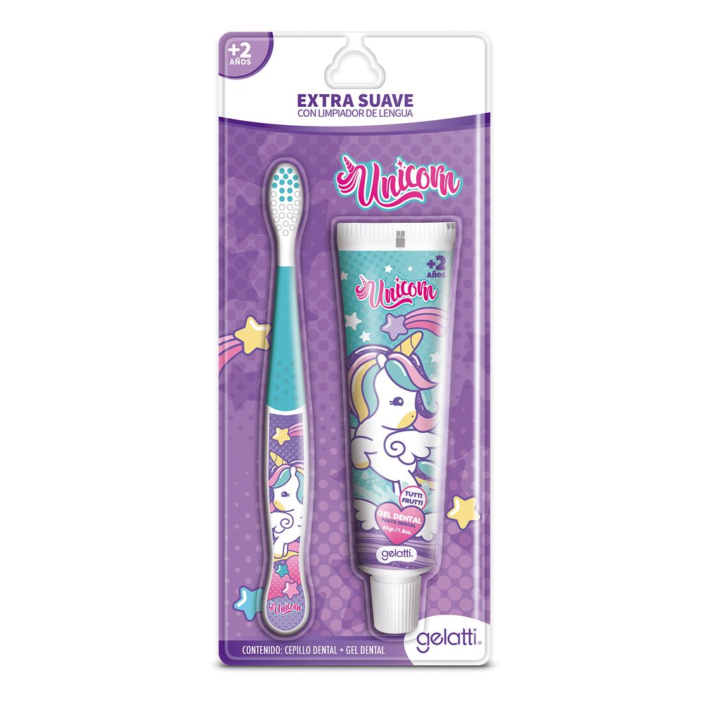 Pasta de dientes Unicornio 50ml + Cepillo Dental- Caja 12 Blister