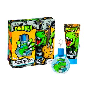 Set de Perfume DINOREX edp 50 ml + Shampoo 3 en 1. Caja de 6 unidades