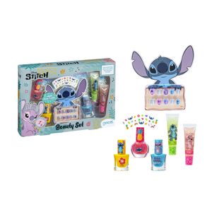 Set de Maquillaje Stitch 3 ESMALTE+2 GLOSS +UÑAS POSTIZAS+STICKERS